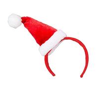 Boland Red Mini Santa Hat on Headband, Plush White Trim, Christmas Hat, Xmas, Christmas Fancy Dress Accessory, Ladies Santa Hat, Party, Secret Santa, Adult, One Size (Red)
