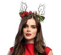 Boland - Reindeer headband, headpiece with plush for fancy dress costumes, carnival, theme party, deer tiara