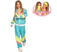 Boland - Retro Babe Shell Suit Costume (Neon Blue) - Women