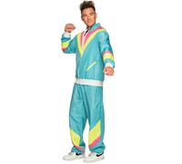 Boland - Retro Dude Shell Suit Costume (Neon Blue) - Men