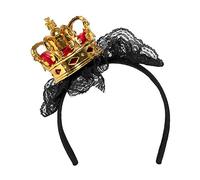 Boland, Royal 64559 - Tiara Queen Headband with Golden Crown for Children, Carnival, Halloween, Theme Party, Theatre, Stage, multicoloured, standard size