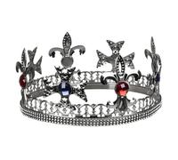 Boland Krone 64555 - Crown Royal, Silver, for Adults, Headdress for King, Majesty, Duke, Carnival, Theme Party, Halloween, Standard Size