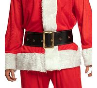 Boland Santa Belt with Buckle, 150cm, Christmas Fancy Dress Accessory, Santa Claus Dress Up, Father Christmas, Xmas, Adult, Black/Gold (150cm)