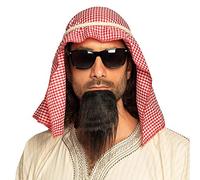 Boland Scarf Goatee 81034 Costume Set Sheik, Headscarf, Rope, Glasses, Goate, Arabian, Sultan, Theme Party, Carnival, Multicoloured, Standard Size