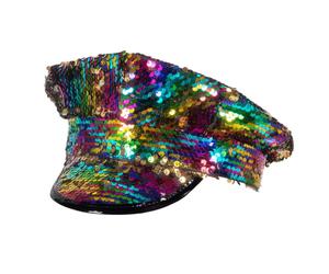 Boland Sequin Festival Hat - Rainbow Reversible One Size, Multicoloured