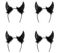 Boland - Set of 4 Devil Diamond Tiara Headband for Devil or Demon Costume