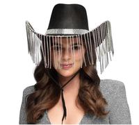 Boland Showgirl Cowboy Hat Women's Fancy Dress - Black