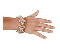 Boland Skull and Bones Bracelet - One Size, White Rubber Accessory for Pirate Costumes, Halloween or theme parties