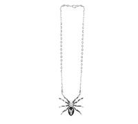 Boland Spider Talisman Medallion Necklace Black Widow Taglia Unica silver
