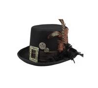 Boland Steampunk Brown Top Hat - Unisex, One Size, Polyester, Perfect for Costumes, Carnival & Fancy Dress