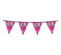 Boland Sweet 16 Holographic Bunting Pink (One Size)