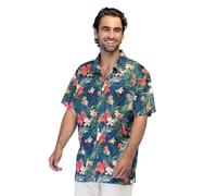 Boland - Tiki Breeze Hawaiian Shirt Tropical for Men with Floral Pattern, Top for Carnival, Festival, Beach and Theme Party