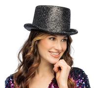 Boland - Top Hat Size 59 cm Glitter Party Hat for Costume Carnival and Theme Party