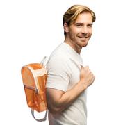 Boland - Transparent Neon Backpack with Adjustable Straps 2 Zipped Compartments Bag for Festival Costumes and Theme Party