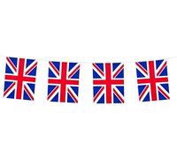 Boland Union Jack Bunting, 10 Metre, 30cm x 20cm Flag Size, Rectangle, Great Britain Garland Banner, Coronation,Pub, BBQ,Olympics Decoration, Indoor Outdoor, Eurovision Party (Red/White/Blue)
