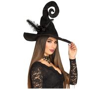 Boland 96962 Witch Duvessa Hat - Black Witch Hat for Halloween Costume Accessory, Witches’ Night, Cosplay, and Theme Parties - One Size