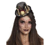 Boland Voodoo Witch Doctor Mini Hat on a Headband Women's Halloween Fancy Dress