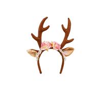 Boland Women's Flower Reindeer Fawn with Antlers Tiara Headband Boland Fawn One Size