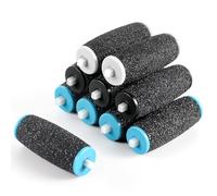 BOLASEN Pack of 10 Replacement Rollers for Callus Remover, Compatible with Scholl Velvet Smooth, 3 Roughness Levels (Extra Coarse, Normal, Soft), Refill Rolls for Electric Foot File Pedicure