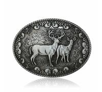 Bolatilt Vintage Turquoise Belt Buckle Men Western Cowboy Cowgirl Rodeo Rooster Bull Eagle Horse Cross Belt Buckles for Women, Elk, S