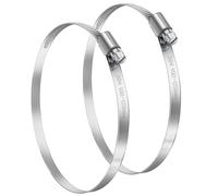 Bolatus 100-120mm Hose Clips Adjustable, 2 Pcs Hose Clamps 304 Stainless Steel Worm Drive Hose Clips for Securing Hose Connections Home Gas Pipe Water Pipe and Fuel Line Flexible Hose Pipe Tube