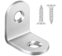 Bolatus 20Pcs Small L Brackets, 20x20x16mm Stainless Steel Angle Brackets with Screws, Corner Bracket for Wood Furniture Desk Drawer, Silver