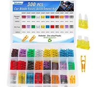 Bolatus 300Pcs Car Fuses Kit, 150 Standard Fuses +150 Mini Blade Fuses 2A 3A 5A 7.5A 10A 15A 20A 25A 30A 35A 40A Mixed Car Fuse assorted for Caravan Motorcycle Truck RV+ Fuse Puller