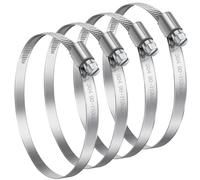Bolatus 70-90mm Adjustable Hose Clips, 4 Pcs Stainless Steel Worm Drive Clamps for Securing Connections Home Gas, Water, Fuel Line Flexible Tube