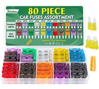 Bolatus 80Pcs Car Fuses Mini and Standard Blade Fuses 2Amp 3A 5A 7.5A 10A 15A 20A 25A 30A 35A 40A Automotive Replacement Fuses for Caravan Motorcycle Truck RV+ Fuse Puller