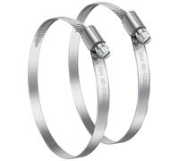 Bolatus 90-110mm Adjustable Hose Clips, 2 Pcs Stainless Steel Worm Drive Clamps for Securing Hose Connections Home Gas, Water, Fuel Line