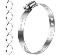 Bolatus Hose Clips 59-82 mm, 6 Pcs Hose Clamp Stainless Steel 304 Adjustable Screw Clamps, 7 Sizes Pipe Clamps Assortment for Pool, House Gas Pipe, Garden Hose