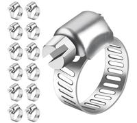 Bolatus Hose Clips 6-12 mm, 12 Pcs Hose Clamp Stainless Steel 304