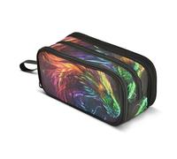 Bolaz A Rainbow Dragon Pencil Case Large Capacity Pen Bag with Compartment Students Stationery Organizer Pencil Pouch Marker Case for School Office Work