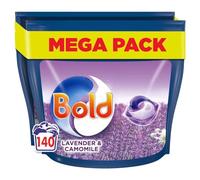 Bold 140 Wash All-In-One Laundry Detergent Pods - Stain Remoal & Built In Fabric Softner, By Shop Nova®
