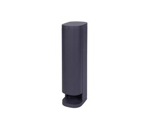 BOLD 19448 VOLO Outdoor garden socket outlet (socket column) anthracite (2x Schuko | IP44 Outdoor socket tower| 3680 Watt | 38.5 x 13.5 x 9.5 cm | Easy assembly | Plastic-free packaging)