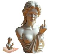 Bold 5-Inch Middle Finger Statue - Unique Venus Sculpture, Greek Goddess Gesture Art, Modern Rebel Decor, Funny Resin Decorative Ornament for Home & Office