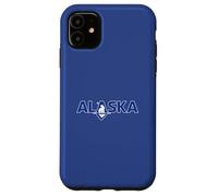 Bold Alaska Text With A Polar Bear Over A Glacier Minimalist Case for iPhone 11