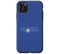 Bold Alaska Text With A Polar Bear Over A Glacier Minimalist Case for iPhone 11 Pro Max