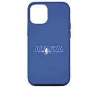 Bold Alaska Text With A Polar Bear Over A Glacier Minimalist Case for iPhone 12/12 Pro