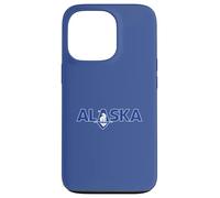 Bold Alaska Text With A Polar Bear Over A Glacier Minimalist Case for iPhone 13 Pro