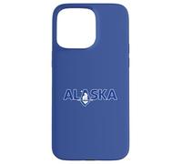 Bold Alaska Text With A Polar Bear Over A Glacier Minimalist Case for iPhone 15 Pro Max