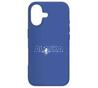 Bold Alaska Text With A Polar Bear Over A Glacier Minimalist Case for iPhone 17