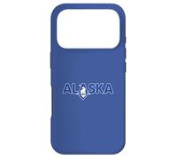 Bold Alaska Text With A Polar Bear Over A Glacier Minimalist Case for iPhone 17 Pro