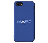 Bold Alaska Text With A Polar Bear Over A Glacier Minimalist Case for iPhone SE (2020) / 7/8