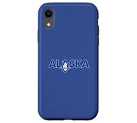 Bold Alaska Text With A Polar Bear Over A Glacier Minimalist Case for iPhone XR