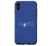 Bold Alaska Text With A Polar Bear Over A Glacier Minimalist Case for iPhone XS Max