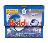 Bold All in 1 Lavender & Camomile Laundry Pods, 12 Washes, with Built-in Fabric Softener