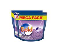 Bold All-in-1 Pods Laundry Detergent Tablets (108 washes) Lavender & Camomile - Built-in Fabric Softener, Dissolves Completely, Lenor Freshness