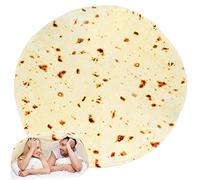 Bold And Brash Burrito Tortilla Blanket, Novelty Food Throw Blanket for Adults Kids, 300GSM Fluzzy Flannel Plush Blanket Double Sided for Bed Couch Travel Picnic Beach, 60 Inch