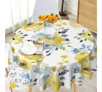 Bold And Brash Round Tablecloth - Floral Table Cloth Wipe Clean 150cm, Wrinkle Free Waterproof Polyester Outdoor Garden Table Cover for Home Dinning Kitchen Party Picnic Patio